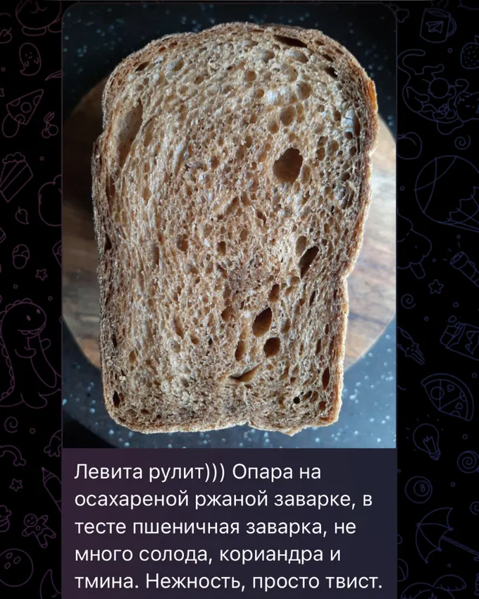 Скриншот повідомлення учасниці майстерні «LAVR BREAD» у чаті спільноти, 4 з 11.